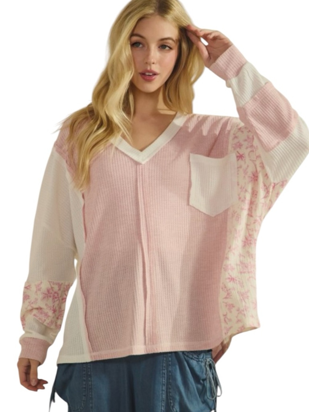 675:  SAGE + FIG NWT TOP PINK (H4)